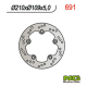 NG, zadní brzdový kotouč, Suzuki AN 250 98-03, AN 400 98-02 (210x109x5) (5X10,5mm)