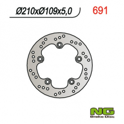 NG, zadní brzdový kotouč, Suzuki AN 250 98-03, AN 400 98-02 (210x109x5) (5X10,5mm)