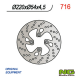 NG, přední brzdový kotouč, Yamaha MAJESTY 125 98-09, MBK 125/150/180 (220X54X4,5) (4X8,5mm)