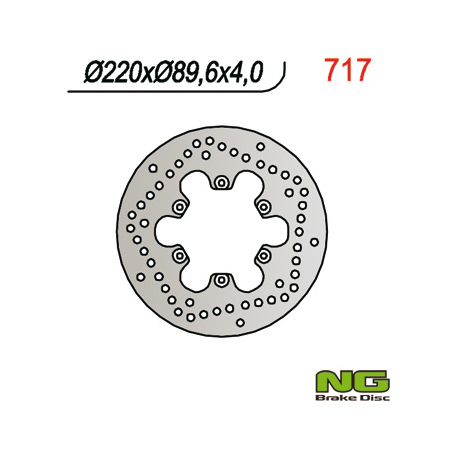 NG, přední/zadní brzdový kotouč, Malaguti 125/150/180/200/250/400 (220x89,6x4)