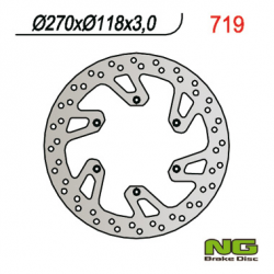 NG, přední brzdový kotouč, Suzuki DRZ 400 E/S 00-09, RM 125/250 96-08, Yamaha YZ/YZF/WR (270X118X3,0mm) (6X6,5mm)