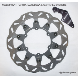 NG, přední brzdový kotouč s adaptérem Oversize (320X118X5) Yamaha YZF 450 '08-'15' (NG723XK14)
