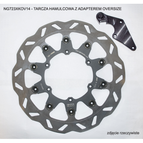NG, přední brzdový kotouč s adaptérem Oversize (320X118X5) Yamaha YZF 450 '08-'15' (NG723XK14)