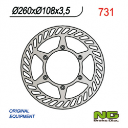 NG, přední brzdový kotouč, Gas Gas ENDURO CROSS 125/200/250/300/400/450/515 (260x108x3,5)
