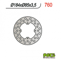 NG, zadní brzdový kotouč, Kawasaki, Suzuki RM 80/85 (86-04) (184x85x3,5)