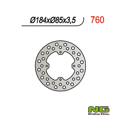 NG, zadní brzdový kotouč, Kawasaki, Suzuki RM 80/85 (86-04) (184x85x3,5)