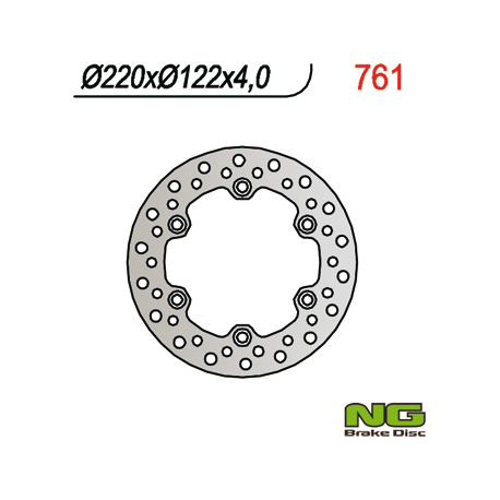 NG, zadní brzdový kotouč, Honda CR 125/250 85-88 (220x122x4)