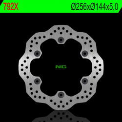 NG, zadní brzdový kotouč, Honda XL 1000V 03-11, CBR 1100XX 97-04, X11 00-03, VFR 750F 86-89 (256X144X5 mm) (6X10,5 mm) WAVE
