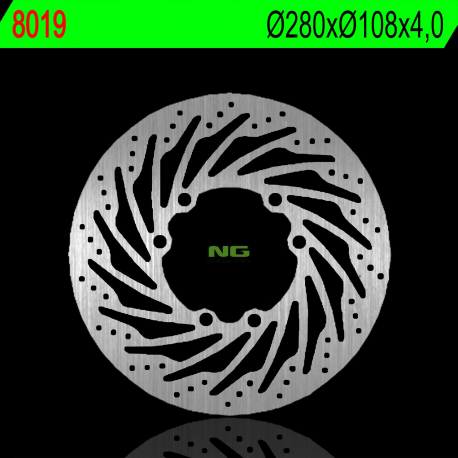 NG, přední brzdový kotouč, Derbi 125 CROSS CITY '07-'13,TERRA 125 '06-'13, SENDA 125 '06-07,MULHACEN 125,MH50/125 (280X108X4mm)