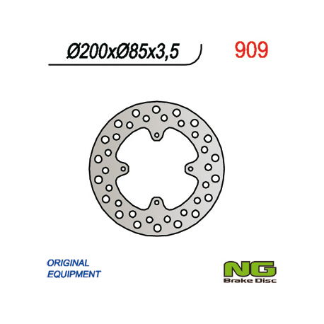 NG, zadní brzdový kotouč, Suzuki RM 85 '05-'20(6x6,5mm) (200X85X3,5)