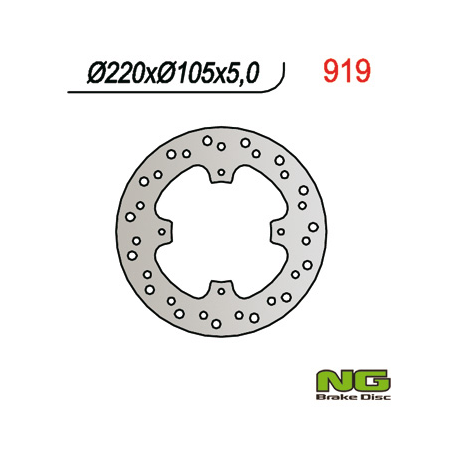 NG, zadní brzdový kotouč, Honda FMX650 '05-'06, NX500 '92-'99 (220x105x5)