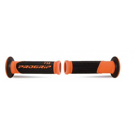Progrip, gripy PG732 Road (22+25mm, dél.125mm), barva oranžová fluo/černá (dvousměs.) (732-296) (PG732/9)