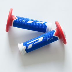 Progrip, gripy PG788 Off Road (22+25mm, dél.115mm), barva bílá/modrá/červená (trojsměs.) (788-227) (PG788/20)