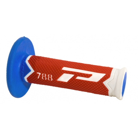 Progrip, gripy PG788 Off Road (22+25mm, dél.115mm), barva bílá/červená/modrá (trojsměs.) (788-256) (PG788/24)