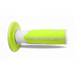 Progrip, gripy PG801 Off Road (22+25mm, dél.115mm), barva bílá/žlutá fluo (dvousměs.) (801-244) (PG801WH/YLF)