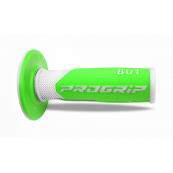 Progrip, gripy PG801 Off Road (22+25mm, dél.115mm), barva bílá/zelená Fluo (dvousměs.) (801-241) (PG801WH/GRF)