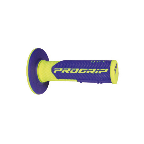 Progrip, gripy PG801 Off Road (22+25mm, dél.115mm), barva žlutá Fluo/modrá (dvousměs.) (801-252) (PG801YLF/BL)