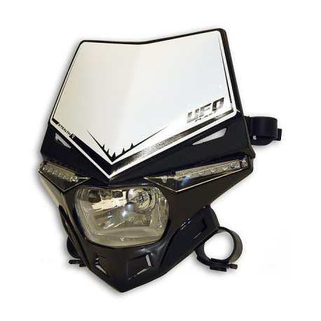 UFO, přední maska STEALTH, s LED blinkry, černá barva