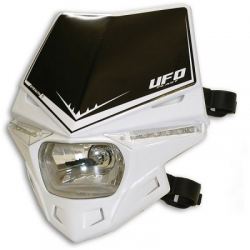UFO, přední maska STEALTH, s LED blinkry bílá barva