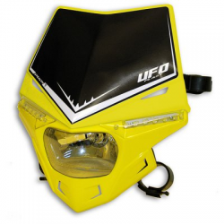 UFO, přední maska STEALTH, s LED blinkry, žlutá barva