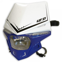 UFO, přední maska Bicolor STEALTH, LED, s homologací, modrá barva