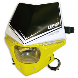 UFO, přední maska Bicolor STEALTH, LED, s homologací žlutá barva