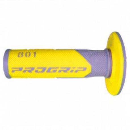 Progrip, gripy PG801 Off Road (22+25mm, dél.115mm), barva šedá/žlutá (dvousměs.) (801-289) (PG801/1)