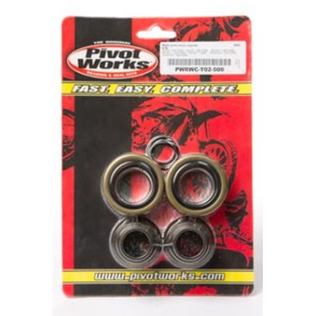Pivot Works, sada ložisek a rozpěrek zadního kola, KTM 125/250 SX 07-08- 250/450/505 SX-F 07-08(oska 20mm)