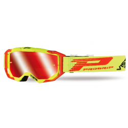 Progrip, MX brýle PG3303 FL VISTA, barva žlutá fluo/červená (sklo PG3348 zrcadlové červené Antiscratch, No Fog, Anti UV