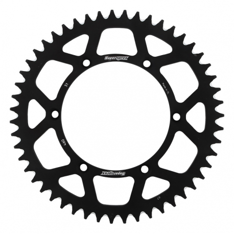 Supersprox, rozeta duralová 7075-T6 (ERGAL) 489 51 Kawasaki KX/KXF 84-18 (JTR460.51), černá barva,