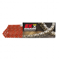EK, řetěz EK525MVXZ2 120 QX-RING červená barva (do 1000ccm) (41,8KN) (Made in Japan) (nýtovací spojka)