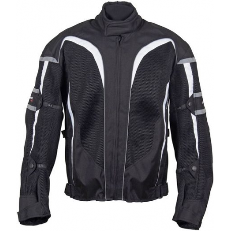 Roleff, textilní bunda, model RO607 (s membránou Wind-Tex), barva černá/bílá, velikost 3XL