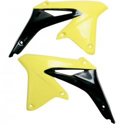 UFO, kryty chladičů, Suzuki RMZ 450 '09-'17 žlutá barva/černá