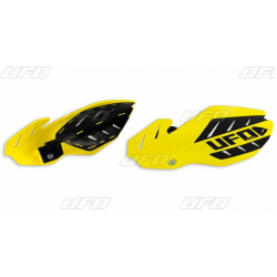 UFO, chrániče páček, FLAME Suzuki RMZ 250/450 '12-'17 žlutá barva/černá (s montážní sadou)