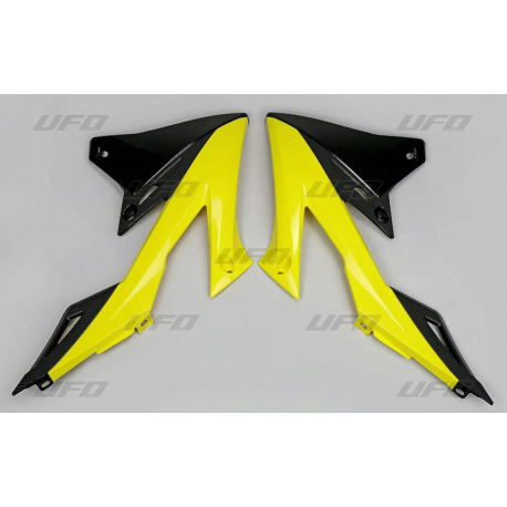 UFO, kryty chladičů, Suzuki RMZ 250 '19, RMZ 450 '18-19 barva OEM (žlutá/černá)