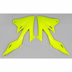 UFO, kryty chladičů, Suzuki RMZ 250 '19, RMZ 450 '18-19 žlutá barva FLUO