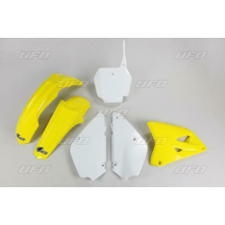 UFO, sada plastů, Suzuki RM 85 '00-'21 barva OEM pro ročníky 00-15 + 18-20 (žlutá/bílá) RESTYLING (SU405KE999)
