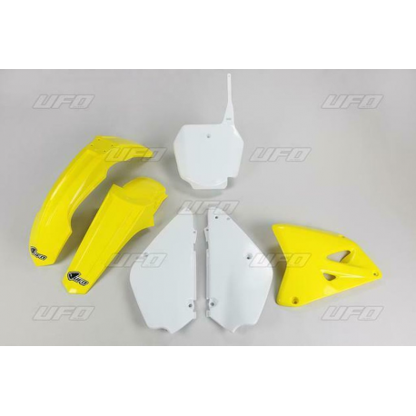 UFO, sada plastů, Suzuki RM 85 '00-'21 barva OEM pro ročníky 00-15 + 18-20 (žlutá/bílá) RESTYLING (SU405KE999)