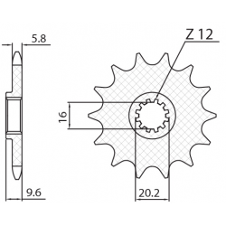 SUNSTAR ZĘBATKA PRZEDNIA 7005 14 KTM SX 65 '98-'18 (JTF1906.14) (ŁAŃC. 420) (700514JT)