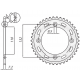 Sunstar, rozeta 4486 49 KTM SX 85 '04-'17, 105 XC '07-'11 (JTR895.49) (řetěz 428) (448649JT)