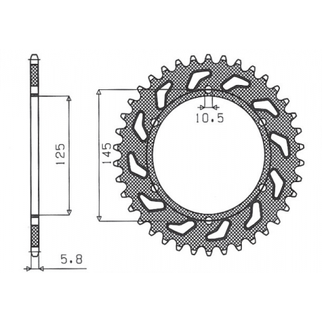 Sunstar, rozeta 866 48 Yamaha XJ 600 DIVERSION 95-03 (JTR855.48) (řetěz 520) (86648JT)