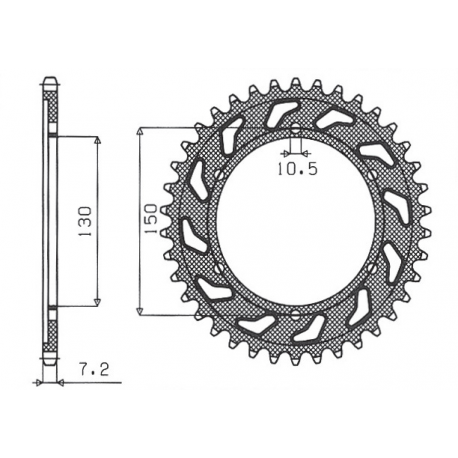 Sunstar, rozeta 300 48 Honda XL 650V TRANSALP '01-'07 (JTR300.48) (řetěz 525) (30048JT)