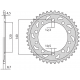 Sunstar, rozeta 4409 43 Suzuki GSF 1250 '06-'16, GSXR 1000/1300 (JTR1800.43) (řetěz 530) (440943JT)