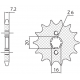 SUNSTAR ZĘBATKA PRZEDNIA 2182 14 YAMAHA WR 125R/X '09-'14, YZF125R '09-'15 , MT125 '15-'17 (JTF1550.14) (ŁAŃC. 428) (218214JT)