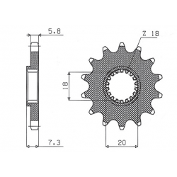 SUNSTAR ZĘBATKA PRZEDNIA 432 12 SUZUKI RM 125 '92-'07, RMZ 250 '10-'12 (JTF427.12) (ŁAŃC. 520) (43212JT)