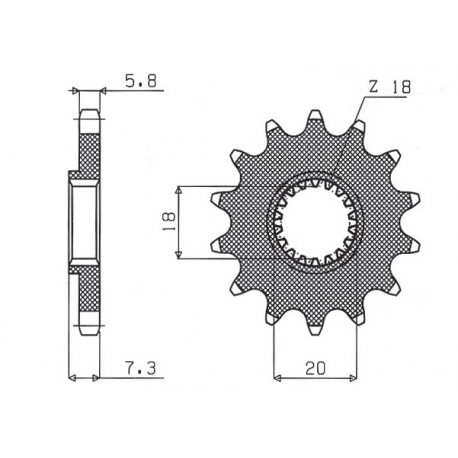 SUNSTAR ZĘBATKA PRZEDNIA 432 12 SUZUKI RM 125 '92-'07, RMZ 250 '10-'12 (JTF427.12) (ŁAŃC. 520) (43212JT)
