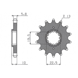 Sunstar, přední řetězové kolečko 435 15 Suzuki DR 350/DRZ 400 (JTF432.15) (řetěz 520) (43515JT)