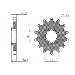 SUNSTAR ZĘBATKA PRZEDNIA 441 15 YAMAHA XT 600 '87-'03, XTZ 660 '91-'98 (JTF577.15) (JTF1577.15) (ŁAŃC. 520) (44115JT)