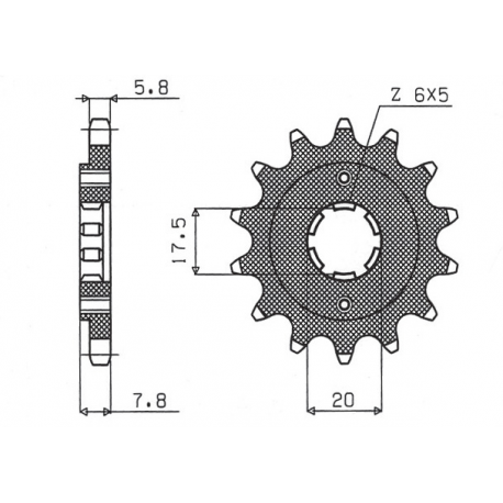 Sunstar, přední řetězové kolečko 279 13 Honda NSR 125 '89-'99, XR 250, CRF 230 (JTF327.13) (řetěz 520) (27913JT)