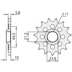 Sunstar, přední řetězové kolečko 2133 13 Suzuki RMZ 450 '08-'12 (JTF1441.13) (řetěz 520) (213313JT)